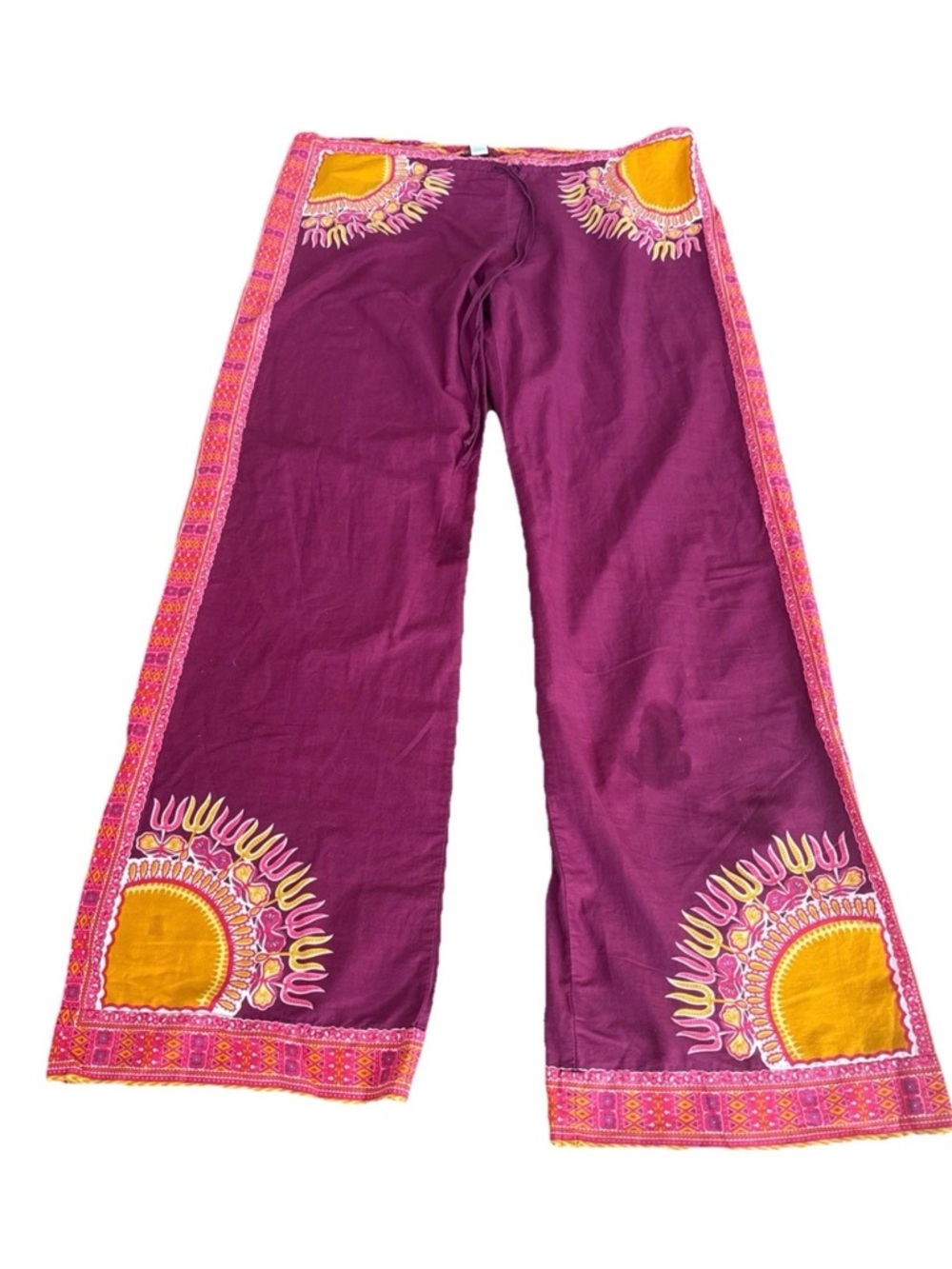 Lucky Brand boho multicolor print pants 100% cotton size large